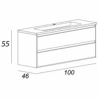 Товар: Тумба под раковину Cezares Glass 100 41803 подвесная Bianco Lucido - фото 3 Тумба под раковину Cezares Glass 100 41803 подвесная Bianco Lucido — фото 3, Тумбы под раковину