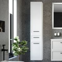 Шкаф пенал STWORKI Эстерсунд 35 R 259344 подвесной Белый матовый — фото 6, Пеналы для ванной комнаты