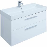 Товар: Тумба под раковину Aquanet Nova 100 249922 подвесная Белая глянцевая - фото 4 Тумба под раковину Aquanet Nova 100 249922 подвесная Белая глянцевая — фото 4, Мебель для ванной