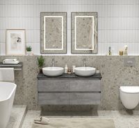 Тумба под раковину BelBagno Kraft 120 KRAFT-1200-4C-SO-2-CG подвесная Cemento Grigio — фото 16, Тумбы под раковину