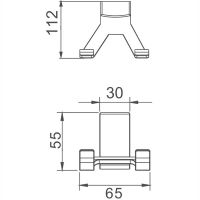 Товар: Двойной крючок Haiba HB8805-2 Хром - фото 2 Двойной крючок Haiba HB8805-2 Хром — фото 2, Крючки для полотенец