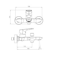 Товар: Смеситель для ванны Damixa Palace Grand 461000000 Хром - фото 5 Смеситель для ванны Damixa Palace Grand 461000000 Хром — фото 5, Смеситель для ванны
