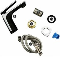 Смеситель для раковины Frap H57 F1057 Черный матовый Хром — фото 7, Смесители для раковины