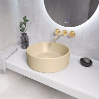 Раковина-чаша Grossman 40 GR-3013BEM Бежевая матовая — фото 3, Раковины накладные