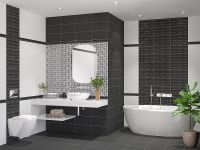 Керамический бордюр Azori Дефиле Неро геометрия 581391111 6,2х40,5 см — фото 3, Керамическая плитка