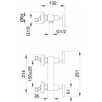 Смеситель для душа Migliore Syntesi ML.SNS-7946.CR Хром — фото 2, Смеситель для душа