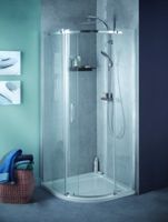 Душевой уголок Jacob Delafon Contra 90x90 L E22R90L-GA профиль Хром стекло прозрачное — фото 2, Душевые уголки четверть круга