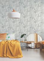 Обои Lutece Les Essentiels 51210309 Винил на флизелине (0,53*10,05) Белый/Черный, Листья — фото 2, Обои для стен