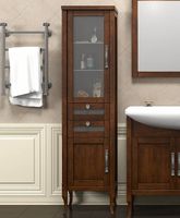 Шкаф пенал Opadiris Мираж 45 L 00-00000053 Светлый орех — фото 2, Мебель для ванной