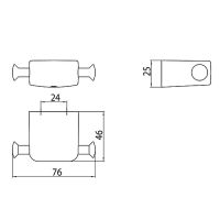 Двойной крючок Emco Trend Хром арт-0278 001 00 — фото 3, Крючки для полотенец