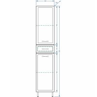 Шкаф пенал Stella Polar Концепт 36 Белый арт-SP-00000145 — фото 4, Пеналы для ванной комнаты