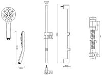 Душевой гарнитур Jacob Delafon Salute E32907-CP Хром — фото 5, Душевое оборудование. Душевая программа