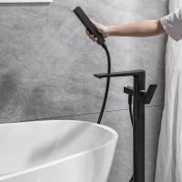 Смеситель для ванны Allen Brau Infinity 5.21009-31 Черный матовый — фото 29, Смесители напольные