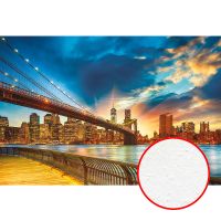 Фреска Ortograf Небоскребы 50064 Фактура бархат FX Флизелин (4*2,7) Синий/Оранжевый, Город — фото 1, Фрески