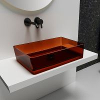 Раковина-чаша Abber Kristall 60 AT2803Opal Коричневая — фото 1, Раковины накладные