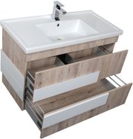 Тумба под раковину Aquanet Мадейра 100 183072 подвесная Дуб кантри — фото 2, Мебель для ванной