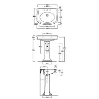 Раковина Simas Lante 70 LA10bi*1 Белая — фото 3, Раковины подвесные
