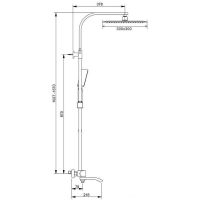Душевая система Gappo G07-6 с термостатом Черная матовая арт-G2407-60 — фото 2, Душевые стойки