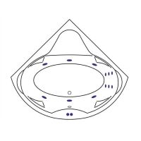 Товар: Акриловая ванна Excellent Konsul 150x150 WAEX.KON15.LINE.BR с гидромассажем - фото 6 Акриловая ванна Excellent Konsul 150x150 WAEX.KON15.LINE.BR с гидромассажем — фото 6, Ванны