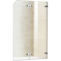 Шторка на ванну WeltWasser WW100 ZD2 90 10000003477 профиль Хром стекло прозрачное — фото 1, Неподвижные шторки для ванной