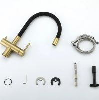 Смеситель для кухни Gappo G4398-33 Золотой сатин Черный — фото 15, Смесители для кухни