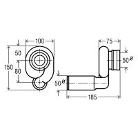Сифон для писсуара Viega 492465 с манжетным уплотнением и гидрозатвором Желтый — фото 2, Прочие комплектующие для слива и канализации