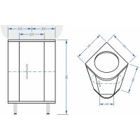 Товар: Тумба под раковину Stella Polar Концепт 30 SP-00000156 угловая Белая - фото 4 Тумба под раковину Stella Polar Концепт 30 SP-00000156 угловая Белая — фото 4, Мебель для ванной