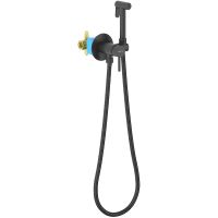 Гигиенический душ со смесителем Aquatek Европа AQ1021MB Черный матовый — фото 1, Душевое оборудование. Душевая программа