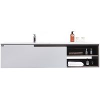 Тумба с раковиной Orans BC-1131 L 150 11311500L подвесная Matt coffee White matt — фото 1, Тумбы с раковиной