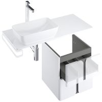 Тумба под раковину Ravak SD Balance 60 X000001367 подвесная Белая Графит — фото 4, Тумбы под раковину