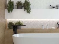 Керамическая плитка Gracia Ceramica Nature White Белый 02 Рельеф  010100001403  настенная 30х50 см — фото 3, Керамическая плитка