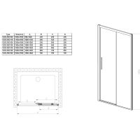 Душевая дверь Vincea Soft 150 VDS-3SO150CLGM профиль Вороненая сталь стекло прозрачное — фото 5, Душевые двери в нишу