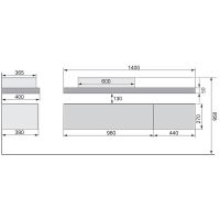 Товар: Тумба Velvex Felay 96 tpFEL.95-43.21 подвесная Белая глянцевая - фото 9 Тумба Velvex Felay 96 tpFEL.95-43.21 подвесная Белая глянцевая — фото 9, Комоды и тумбы для ванной комнаты