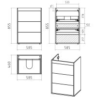 Товар: Тумба под раковину Brevita Grafit 120 GRA-01060-023Я Белая матовая - фото 13 Тумба под раковину Brevita Grafit 120 GRA-01060-023Я Белая матовая — фото 13, Мебель для ванной