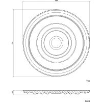 Розетка потолочная Европласт 1.56.018 745x40x745 мм — фото 3, Розетки потолочные