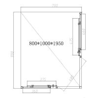 Душевой уголок Vincea Slim-N 100x80 VSS-4SN8010CGB профиль Черный стекло тонированное — фото 5, Душевые уголки