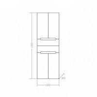 Шкаф пенал СанТа Лондон 50 524009 подвесной Белый — фото 3, Мебель для ванной