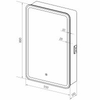 Зеркальный шкаф Континент Elliott LED 55 L МВК015 с подсветкой Белый — фото 14, Зеркальные шкафы в ванную