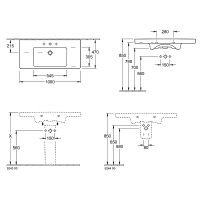 Раковина Villeroy&Boch Subway 2.0 100 7175A001 Альпийский белый — фото 8, Раковины подвесные