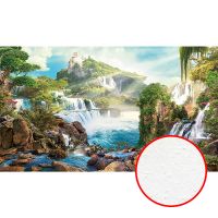 Фреска Ortograf Горы 30353 Фактура бархат FX Флизелин (4,7*2,7) Голубой/Зеленый, Горы/Пейзаж/Природа — фото 1, Фрески