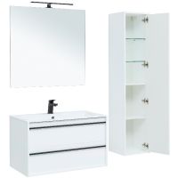 Товар: Тумба под раковину Aquanet Lino 90 253904 подвесная Белая матовая - фото 4 Тумба под раковину Aquanet Lino 90 253904 подвесная Белая матовая — фото 4, Мебель для ванной