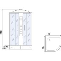Душевая кабина River Dunay 80x80 ТН 10000003137 с поддоном — фото 18, Душевые кабины