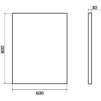 Зеркало WellWant by Orange 60 WWZAWB36080W с подсветкой с сенсорным выключателем — фото 4, Мебель для ванной