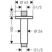 Товар: Кронштейн для верхнего душа Hansgrohe Vernis Blend 27804670 Черный матовый - фото 2 Кронштейн для верхнего душа Hansgrohe Vernis Blend 27804670 Черный матовый — фото 2, Кронштейны для верхнего душа