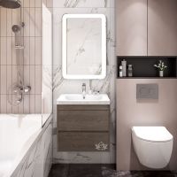 Товар: Зеркало Art&Max Latina AM-Lat-500-800-DS-F с подсветкой с сенсорным выключателем - фото 2 Зеркало Art&Max Latina AM-Lat-500-800-DS-F с подсветкой с сенсорным выключателем — фото 2, Мебель для ванной