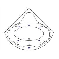 Товар: Акриловая ванна Excellent Konsul 150x150 WAEX.KON15.SOFT.CR с гидромассажем - фото 5 Акриловая ванна Excellent Konsul 150x150 WAEX.KON15.SOFT.CR с гидромассажем — фото 5, Ванны