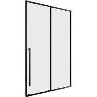 Душевая дверь Allen Brau Fantasy 120 3.11006.31 профиль Черный матовый стекло прозрачное — фото 1, Душевые двери в нишу