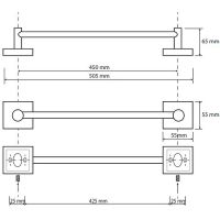 Полотенцедержатель Bemeta Beta 132104022 Хром — фото 2, Полотенцедержатели