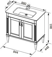 Тумба под раковину Aquanet Селена 90 201649 Белая — фото 13, Мебель для ванной