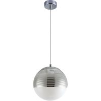 Подвесной светильник Crystal Lux Optima SP1 Chrome D200 Белый Хром — фото 1, Подвесные светильники